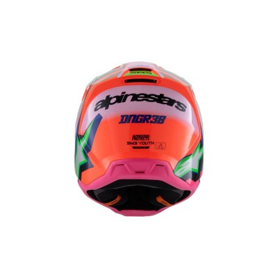 Casque enfant Alpinestars S-M3 Deegan Orange Fluo Violet Rose Fluo 