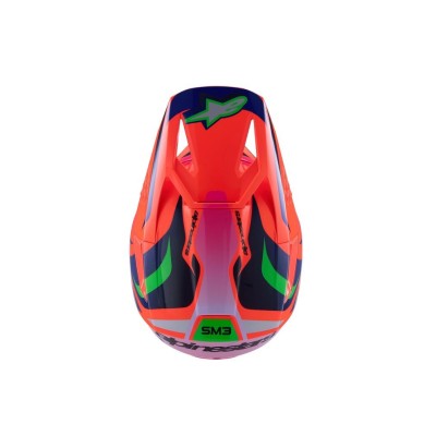 Casque enfant Alpinestars S-M3 Deegan Orange Fluo Violet Rose Fluo 