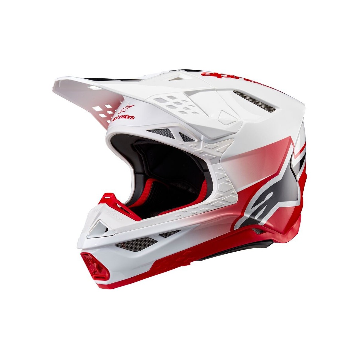 Casque Alpinestars Supertech M10 Unite Rouge Blanc Brillant 