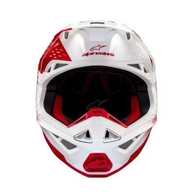 Casque Alpinestars Supertech M10 Unite Rouge Blanc Brillant 