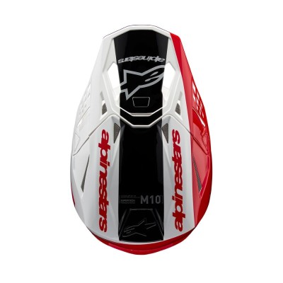 Casque Alpinestars Supertech M10 Unite Rouge Blanc Brillant 