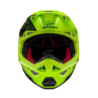 Casque Alpinestars Supertech M10 Unite Jaune Fluo Noir Diva Rose Brillant 
