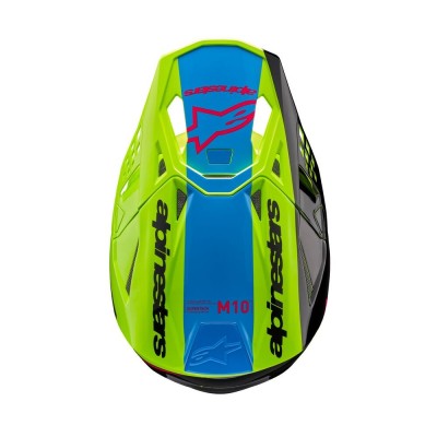 Casque Alpinestars Supertech M10 Unite Jaune Fluo Noir Diva Rose Brillant 