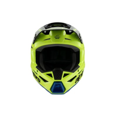 Casque enfant Alpinestars S-M3 Radium Jaune Fluo Noir Bleu Brillant 