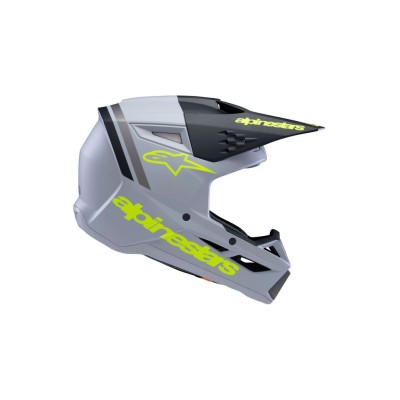 Casque enfant Alpinestars S-M3 Radium Gris Noir Jaune Fluo Matt 