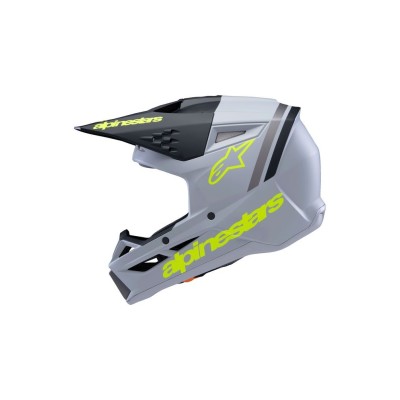 Casque enfant Alpinestars S-M3 Radium Gris Noir Jaune Fluo Matt 
