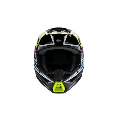 Casque enfant Alpinestars S-M3 Wurx Noir Jaune Fluo Blue Rouge Brillant 