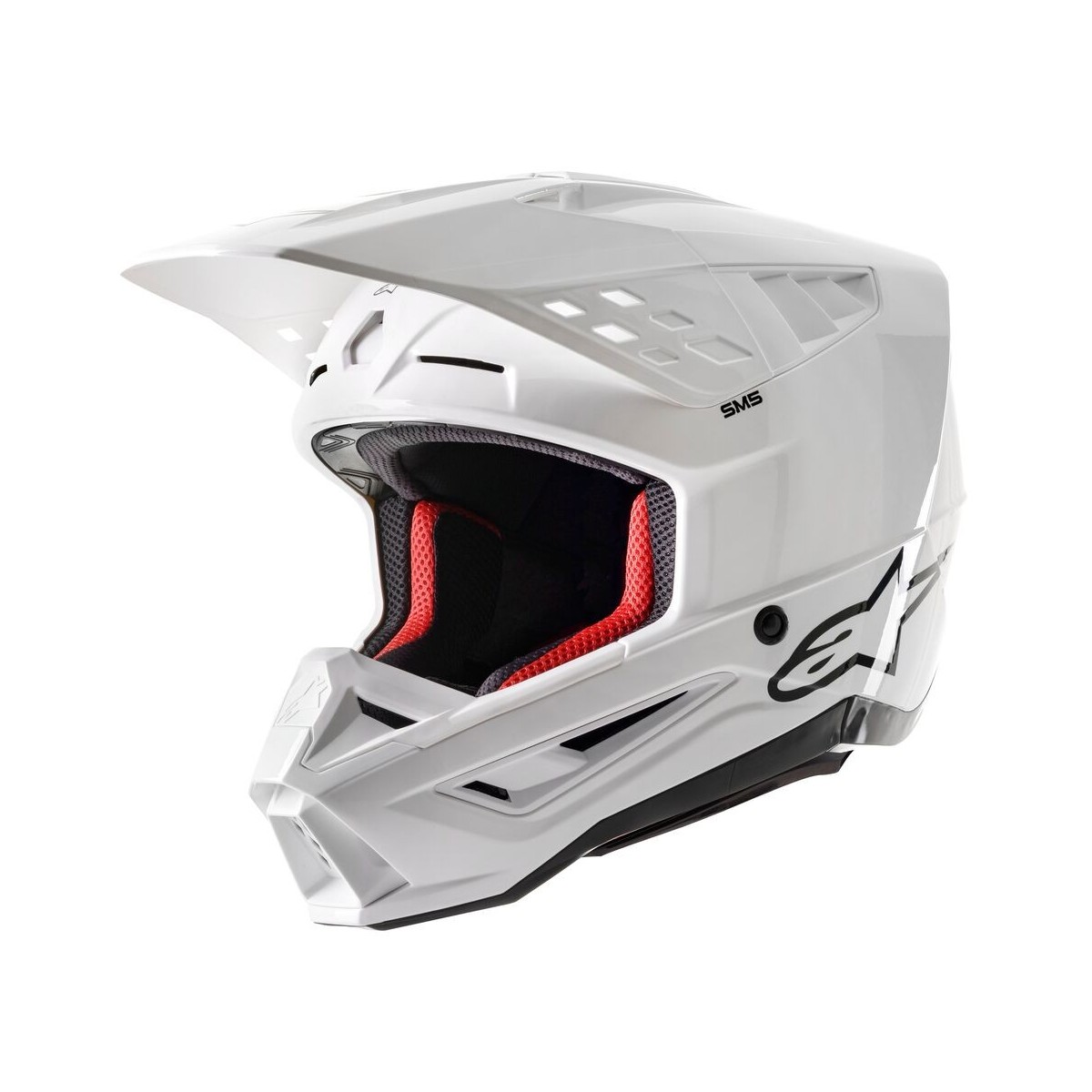 Casque Alpinestars S-M5 Solid Blanc Brillant 
