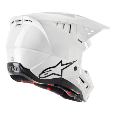 Casque Alpinestars S-M5 Solid Blanc Brillant 