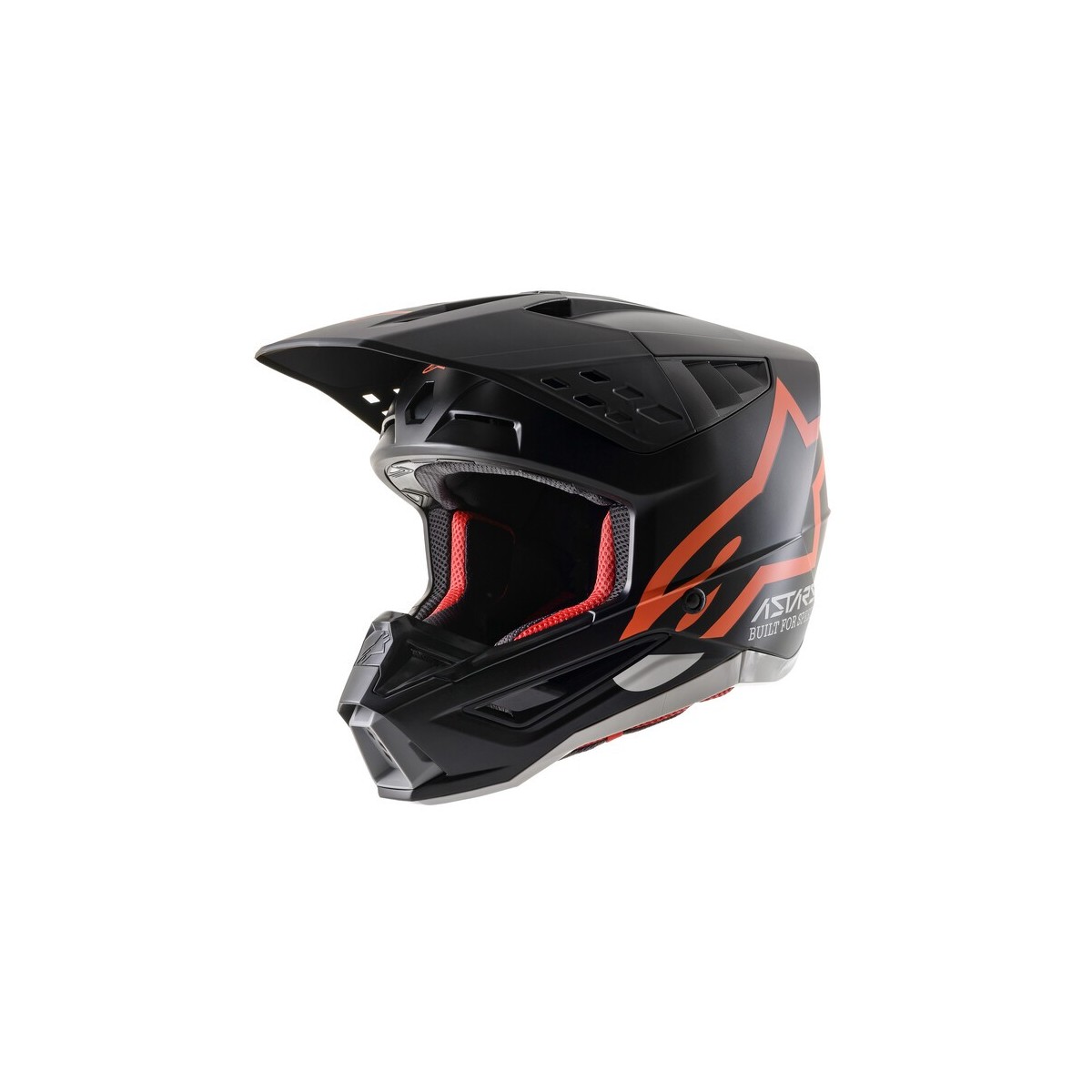 Casque Alpinestars S-M5 Compass Noir Orange Fluo Matt 
