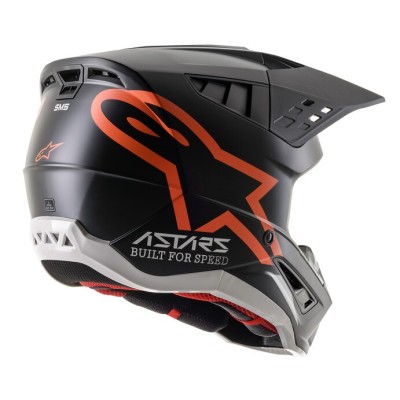 Casque Alpinestars S-M5 Compass Noir Orange Fluo Matt 
