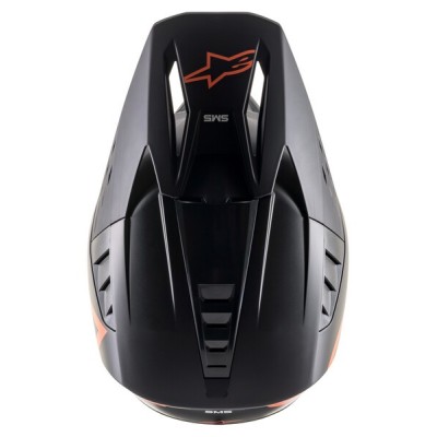 Casque Alpinestars S-M5 Compass Noir Orange Fluo Matt 