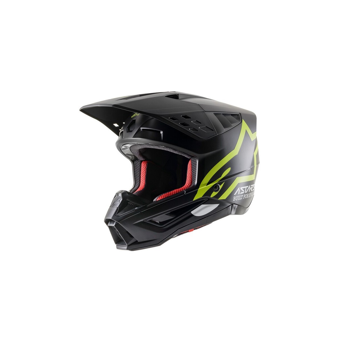 Casque Alpinestars S-M5 Compass Noir Jaune Fluo Matt 