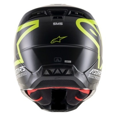 Casque Alpinestars S-M5 Compass Noir Jaune Fluo Matt 