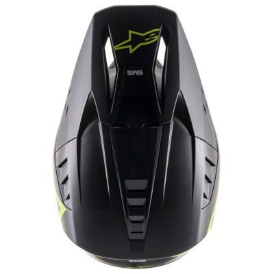 Casque Alpinestars S-M5 Compass Noir Jaune Fluo Matt 