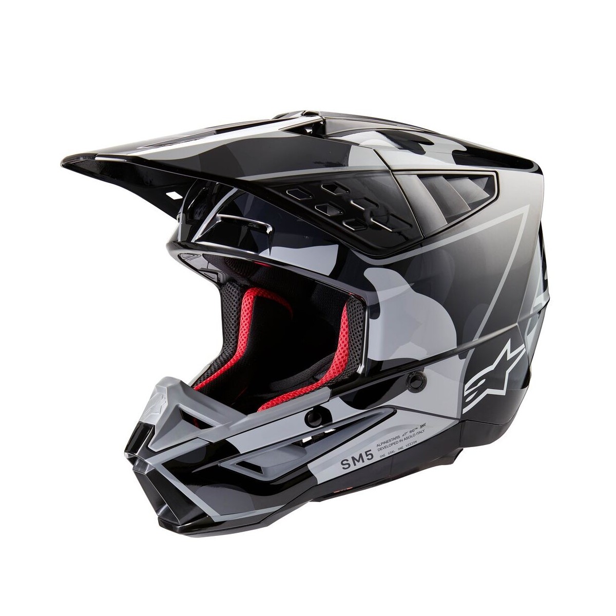 Casque Alpinestars S-M5 Rover 2 Noir Argent Brillant 