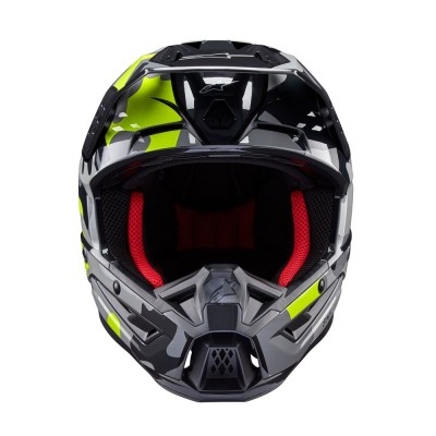 Casque Alpinestars S-M5 Rover 2 Gris Clair Jaune Fluo Brillant 