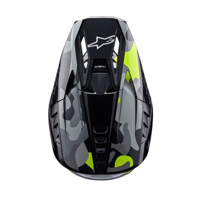Casque Alpinestars S-M5 Rover 2 Gris Clair Jaune Fluo Brillant 