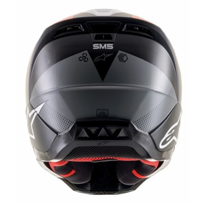 Casque Alpinestars S-M5 Rayon Noir Blanc Orange Fluo Matt 
