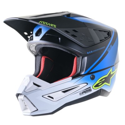 Casque Alpinestars S-M5 Rayon Bleu UCLA Blanc Matt 