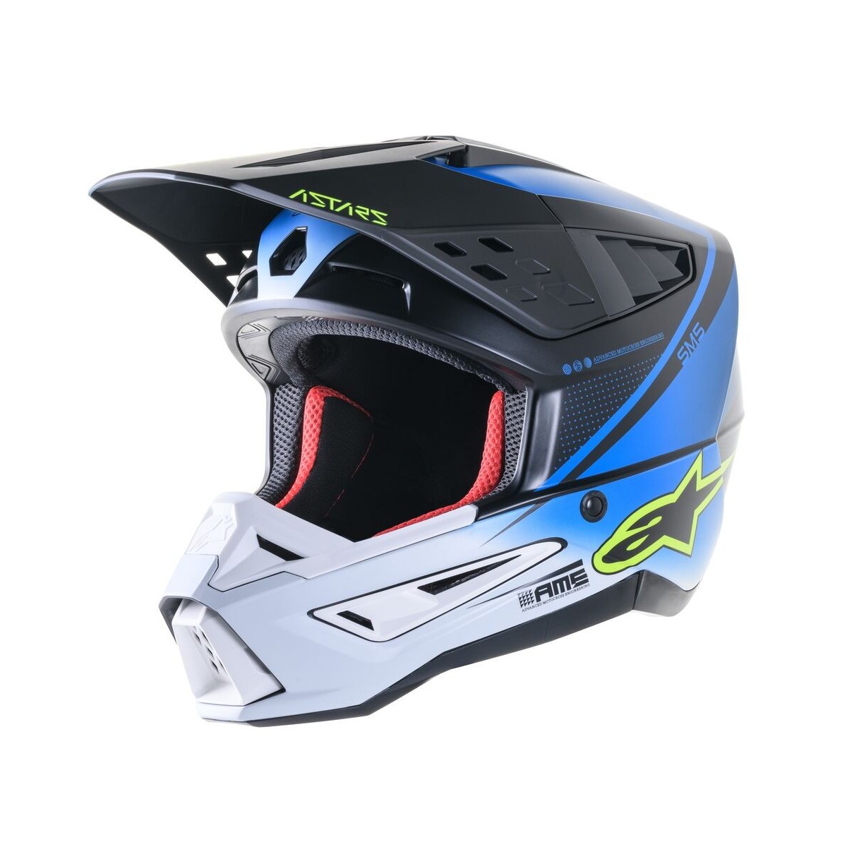 Casque Alpinestars S-M5 Rayon Bleu UCLA Blanc Matt 