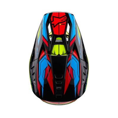 Casque Alpinestars S-M5 Action 2 Noir Jaune Fluo Rouge Vif Brillant 