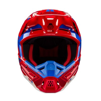 Casque Alpinestars S-M5 Action 2 Rouge Vif Bleu Brillant 