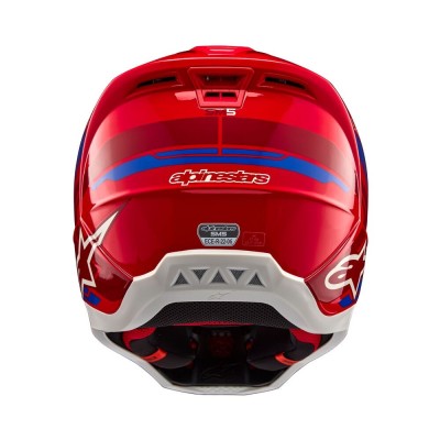 Casque Alpinestars S-M5 Action 2 Rouge Vif Bleu Brillant 