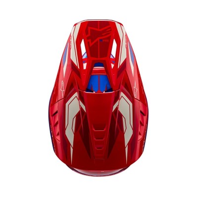Casque Alpinestars S-M5 Action 2 Rouge Vif Bleu Brillant 