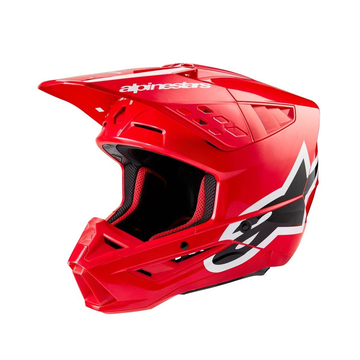 Casque Alpinestars S-M5 Corp Rouge Vif Brillant 