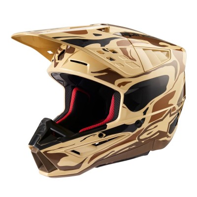 Casque Alpinestars S-M5 Mineral Marron Foncé Kangourou Matt 