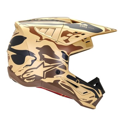 Casque Alpinestars S-M5 Mineral Marron Foncé Kangourou Matt 