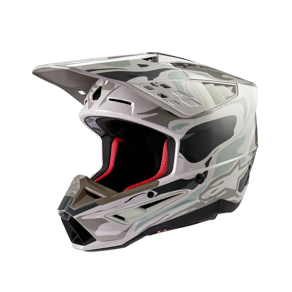Casque Alpinestars S-M5 Mineral Gris Vert Celeste Brillant 