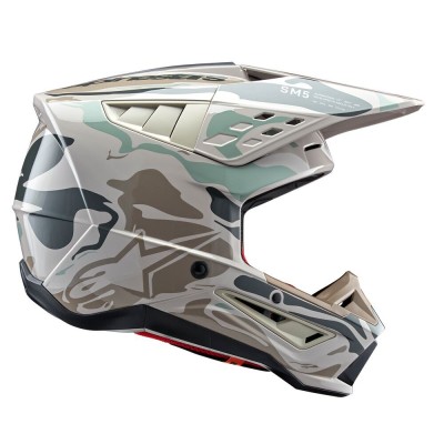 Casque Alpinestars S-M5 Mineral Gris Vert Celeste Brillant 