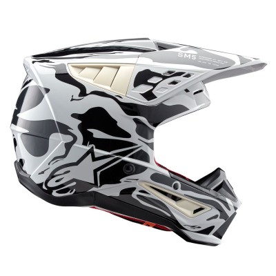 Casque Alpinestars S-M5 Mineral Gris clair Gris Foncé Brillant 