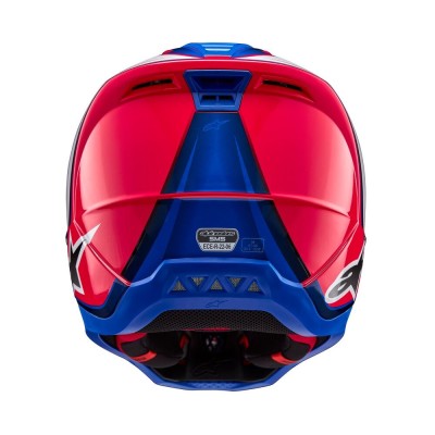 Casque Alpinestars S-M5 Sail Blanc Rose Diva Bleu Enamel Brillant 