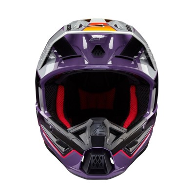 Casque Alpinestars S-M5 Sail Violet Noir Argent Brillant 