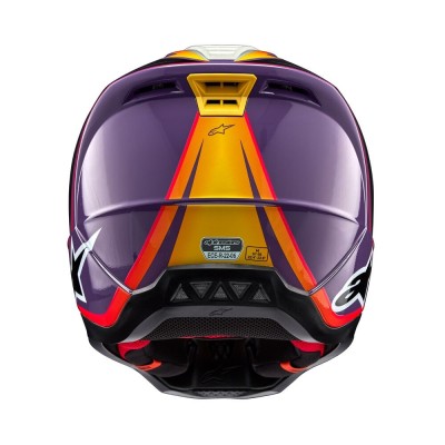Casque Alpinestars S-M5 Sail Violet Noir Argent Brillant 
