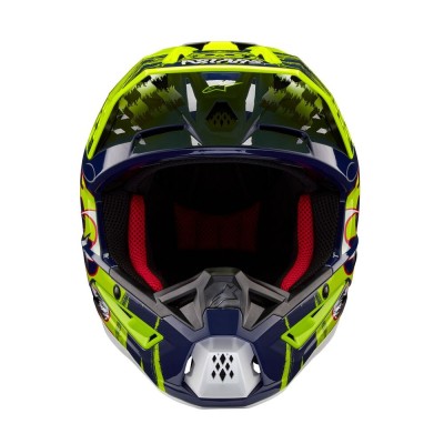 Casque Alpinestars S-M5 Rash Bleu Nuit Jaune Fluo Brillant 