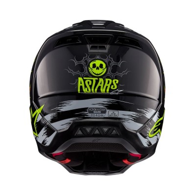 Casque Alpinestars S-M5 Rash Bleu Nuit Jaune Fluo Brillant 