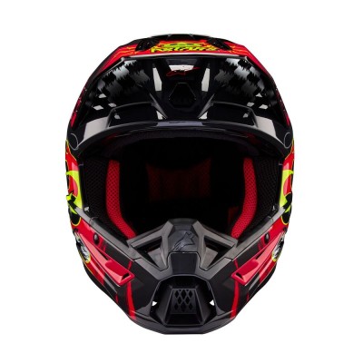 Casque Alpinestars S-M5 Rash Gris Foncé Rouge Brillant 