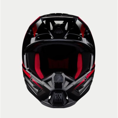 Casque Alpinestars S-M5 Honda Noir Rouge Brillant 