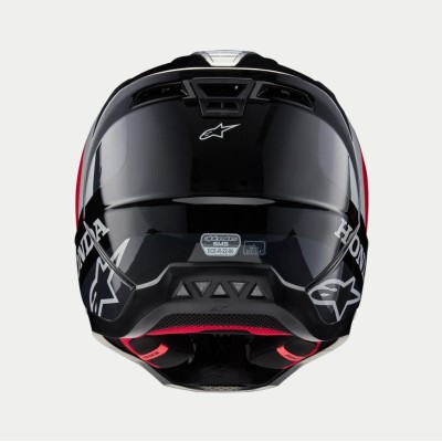 Casque Alpinestars S-M5 Honda Noir Rouge Brillant 