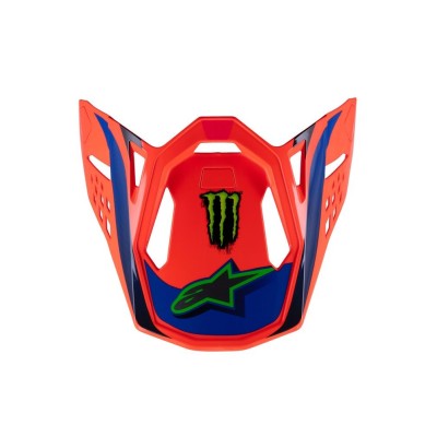 Visière Alpinestars S-M10 Deegan Orange Fluo Violet Rose Fluo Brillant 