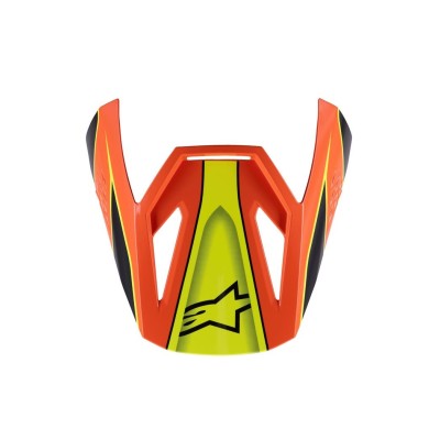 Visière Alpinestars S-M3 Fray Noir Orange Jaune Fluo Brillant 