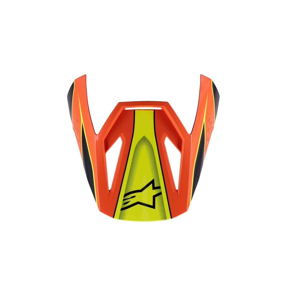 Visière Alpinestars S-M3 Fray Noir Orange Jaune Fluo Brillant 