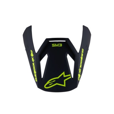 Visière Alpinestars S-M3 Radium Noir Jaune Fluo Brillant 