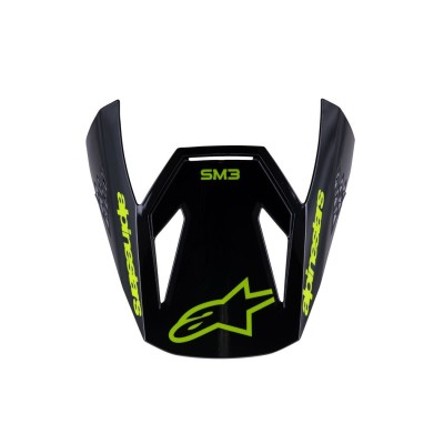 Visière Alpinestars S-M3 Radium Noir Jaune Fluo Matt 