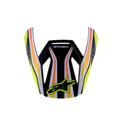 Visière Alpinestars S-M3 Wurx Noir Jaune Fluo Blue Rouge Brillant 
