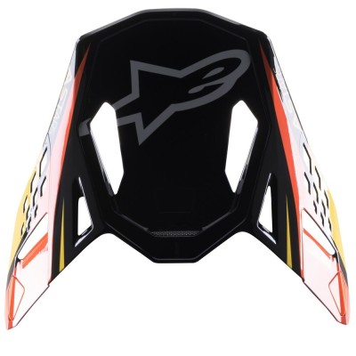 Visiere Alpinestars S-M10 Meta 2 Noir Jaune Orange Brillant 